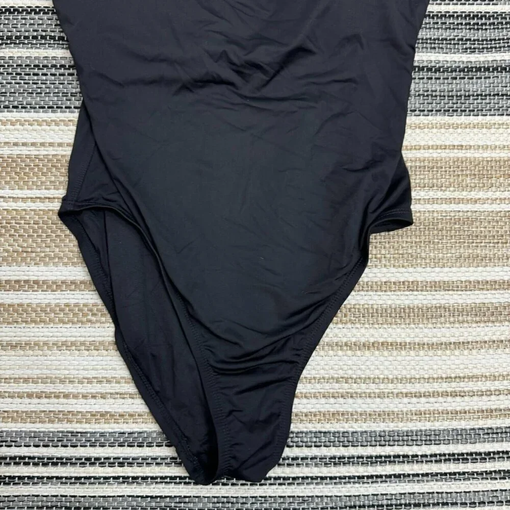 Andie The Amalfi One‎ Piece Swimsuit Spaghetti Strap Padded Stretch Black XL